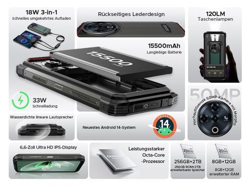 DOOGEE Fire 6 Power Outdoor Handy Ohne Vertrag