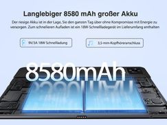 Ausgestattet mit 8580 mAh Akku