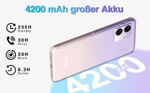 4200 mAh Akku, 10 W Schnellladung