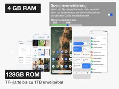 8 GB RAM + 128 GB ROM Massenspeicher