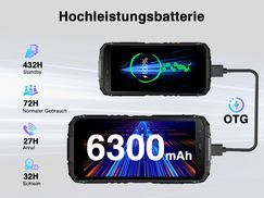 6300 mAh Akku mit großer Kapazität + OTG