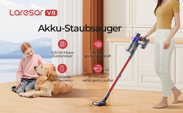 Erleben Sie die Kraft des Laresar V8 Staubsaugers