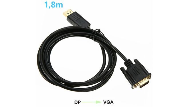 1,8m DisplayPort auf VGA Kabeladapter – 1080p Full HD für klare Bildqualität