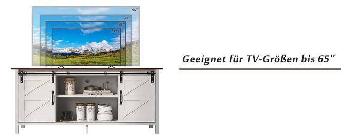 Eleganter TV Schrank – Perfekt für Fernseher bis 65 Zoll