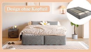 Schlichtes Design ohne Kopfteil für vielseitige Nutzung