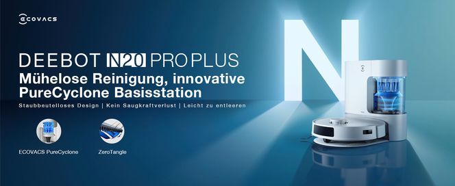 ECOVACS DEEBOT N20 PRO Plus Saugroboter mit Wischfunktion