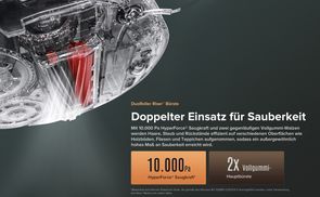 Extreme Saugkraft von 10.000Pa