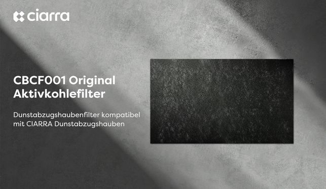 CBCF001 Aktivkohlefilter Kohlefiltermatte Original Dunstabzugshaubenfilter für CBCS6903 CBCB6903