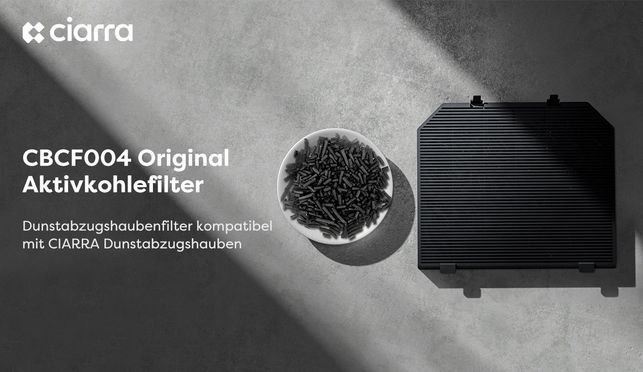 CIARRA CBCF004 Aktivkohlefilter Kohlefilter Ersatzfilter Original Dunstabzugshaubenfilter Zubehör