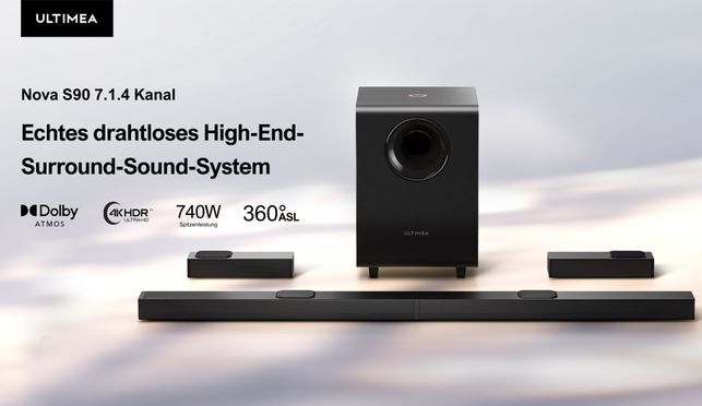 ULTIMEA Nova S90 Soundbar mit Dolby Atmos Definieren Sie Ihr Heimkino neu