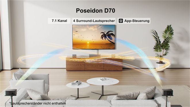 ULTIMEA Poseidon D70 7.1 Kanal Virtual Surround Sound Heimkino System