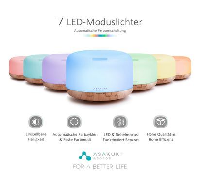 Ultraschall Aroma Diffuser 500 ml für Ätherische Öle