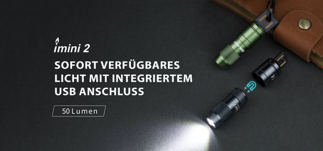 IMINI 2 SOFORTVERFÚGBARES LICHT MITINTEGRIERTEM USB ANSCHLUSS