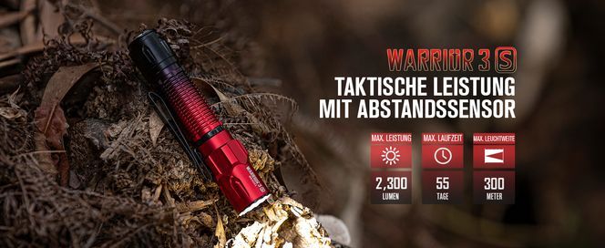 Olight Warrior 3S Taktische Taschenlampe - dein Outdoor Begleiter