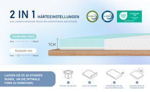 Zwei Härtegrade für optimalen Schlafkomfort