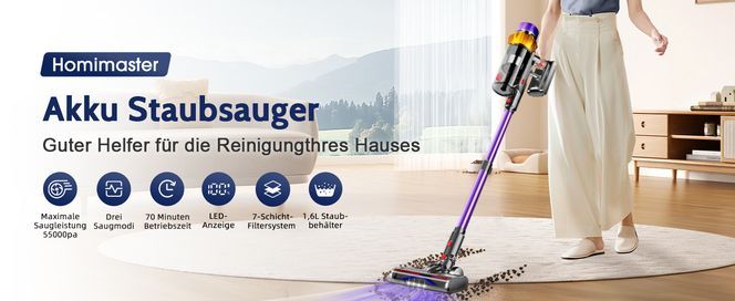 Warum Homimaster kabelloser Staubsauger wählen?