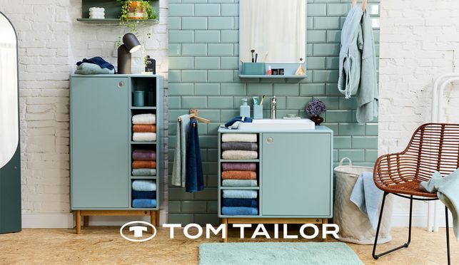 TOM TAILOR HOME Waschtisch COLOR BATH mit Waschbecken, Tür und