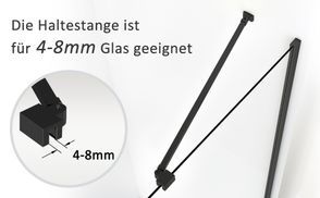 universell für 4~8 mm Duschwände