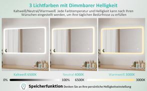 3Lichtfarben / Helligkeit einstellbar