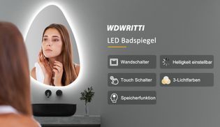 WDWRITTI LED Multifunktionspiegel