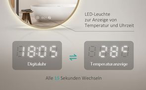 Digitaluhr und Temperatur