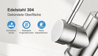  gebürstetem Edelstahl 304