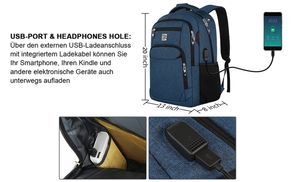 Rucksack mit USB Anschluss