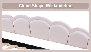 Sofa Bett mit eleganter Cloud Form Rückenlehne