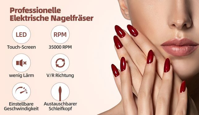 Mit dieser professionellen elektrischen Nagelfräser kreieren Sie wunderschöne Maniküren einfach!