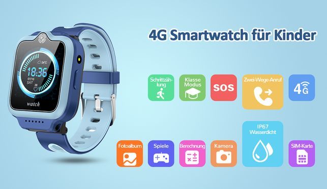 4G Kinder Smartwatch mit mehr Funktionen