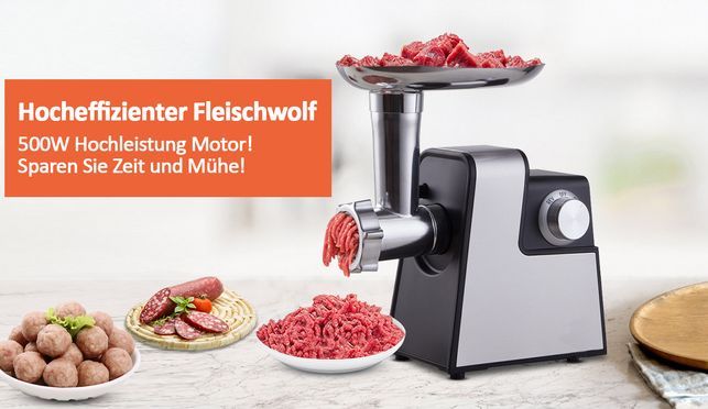 HOCHEFFIZIENTER FLEISCHWOLF SPART ZEIT UND MÜHE!