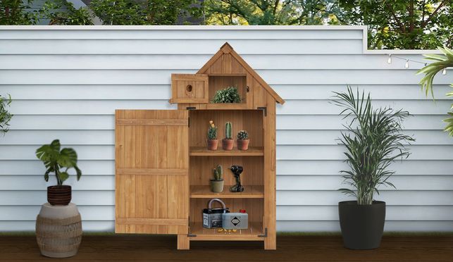 MCombo Gartenschrank Holz Wetterfest