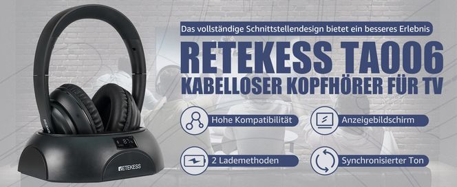 TA006 Kabellose Kopfhörer für TV