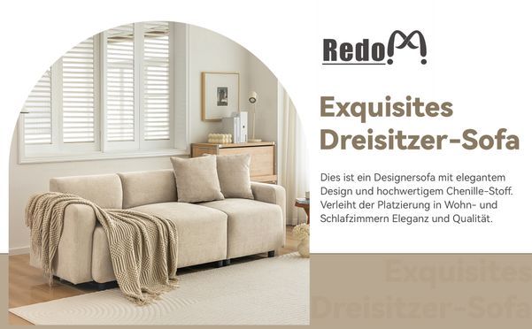 Exquisites Dreisitzer Sofa mit Stil