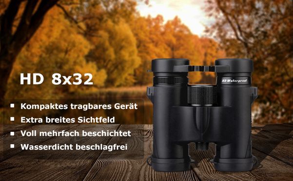 Svbony SV47 Fernglas, 8 x 32, wasserdicht, beschlagfreies FMC Objektiv