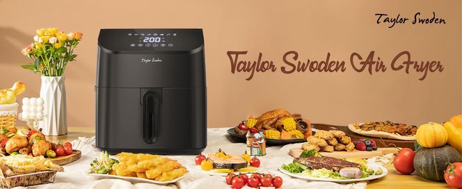 Heißluftfritteuse 4.5L Air Fryer Digital 8 Voreingestellte Kochprogramme