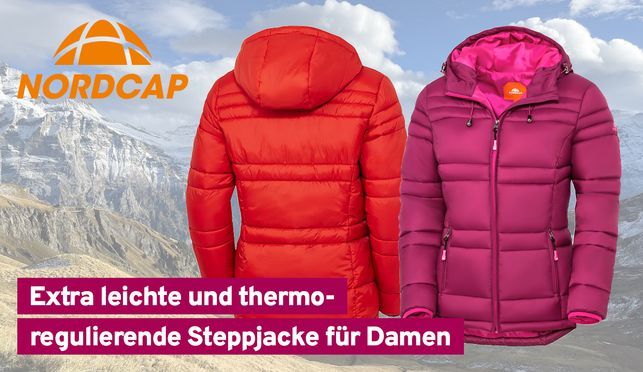 Für aktive Damen! Die extra leichte und sportliche Steppjacke