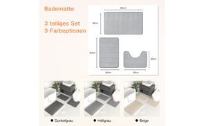 Badematten 3 teiliges Set