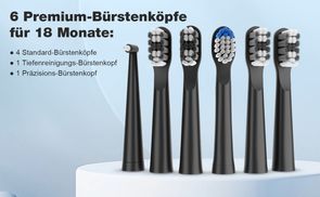 6 Premium Bürstenköpfe für 18 Monate