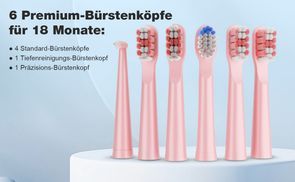 6 Premium Bürstenköpfe für 18 Monate