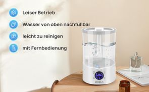 Flüsterleiser Betrieb Luftbefeuchter