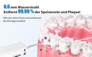 Effektive Zahnreinigung mit präziser Wasserstrahl: