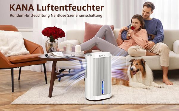 KNKA Luftentfeuchter, Luftentfeuchter Elektrisch für Schlafzimmer, Badezimmer, Keller, Weiß