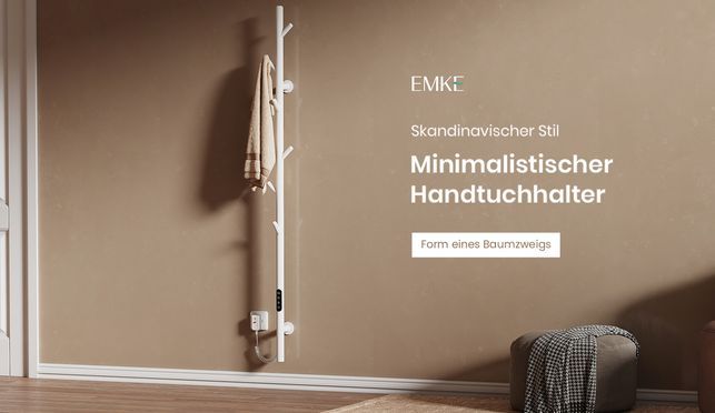 EMKE elektrische Handtuchwärmer bringt modernen Komfort in Ihr Zuhause