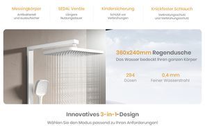 Innovatives 3 in 1 Design für ein perfektes Duscherlebnis