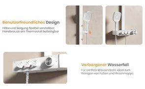 Flexibles Design mit verborgenen Wasserfall