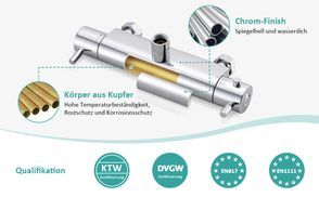 Robustes Kupfer und Glanz Chrom Finish