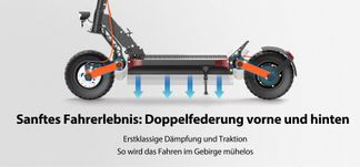 Doppelfederung für ein komfortables Fahrerlebnis