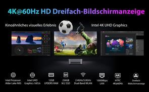 4K@60Hz HD Dreifach Bildschirm