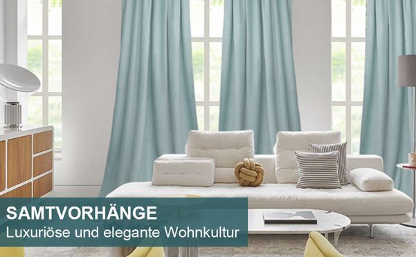 SAMTVORHÄNGE Luxuriöse und elegante Wohnkultur